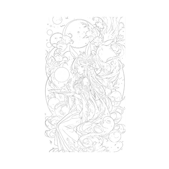 tranh tô màu anime girl ngầu 23