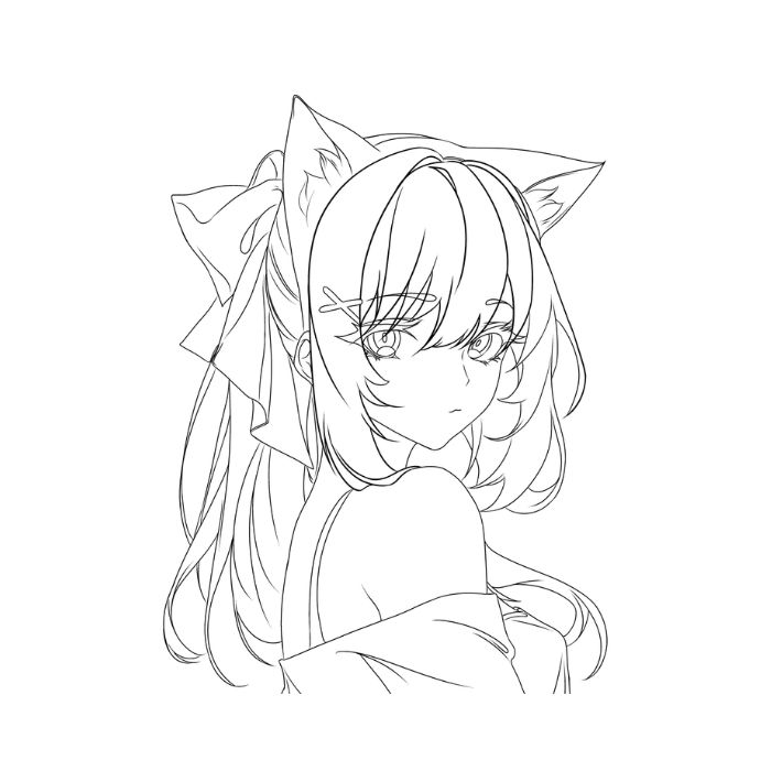 tranh tô màu anime girl ngầu 25