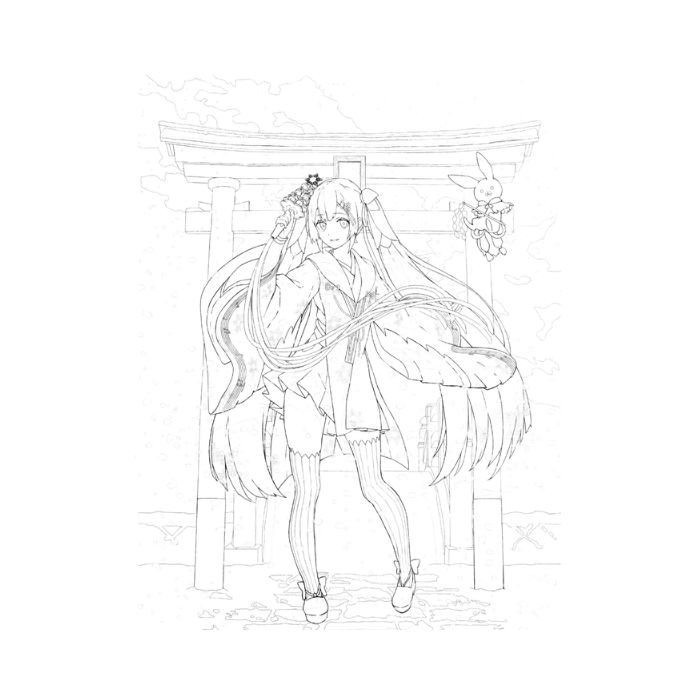 tranh tô màu anime girl ngầu 26