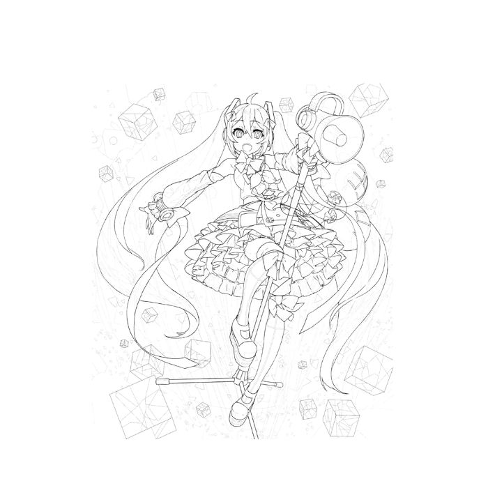 tranh tô màu anime girl ngầu 27