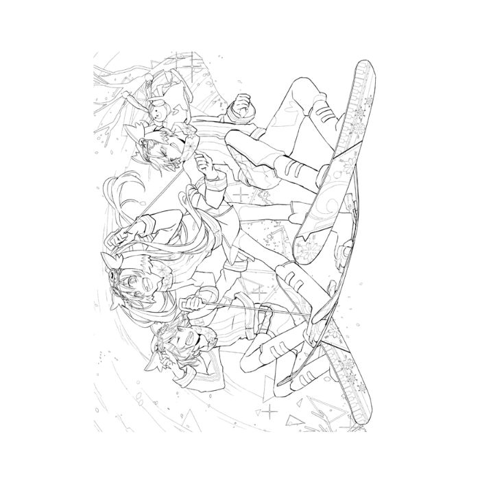 tranh tô màu anime girl ngầu 30