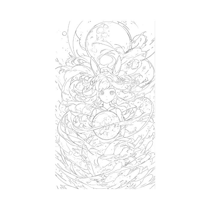 tranh tô màu anime girl ngầu 33