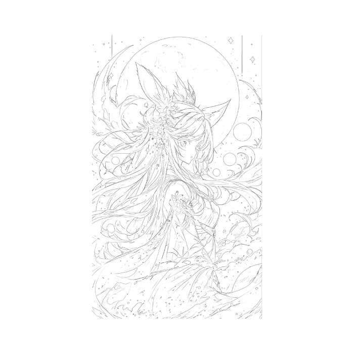 tranh tô màu anime girl ngầu 38