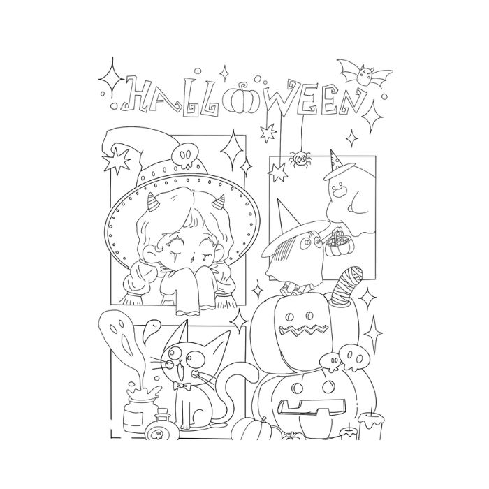 tranh tô màu anime girl ngầu 4