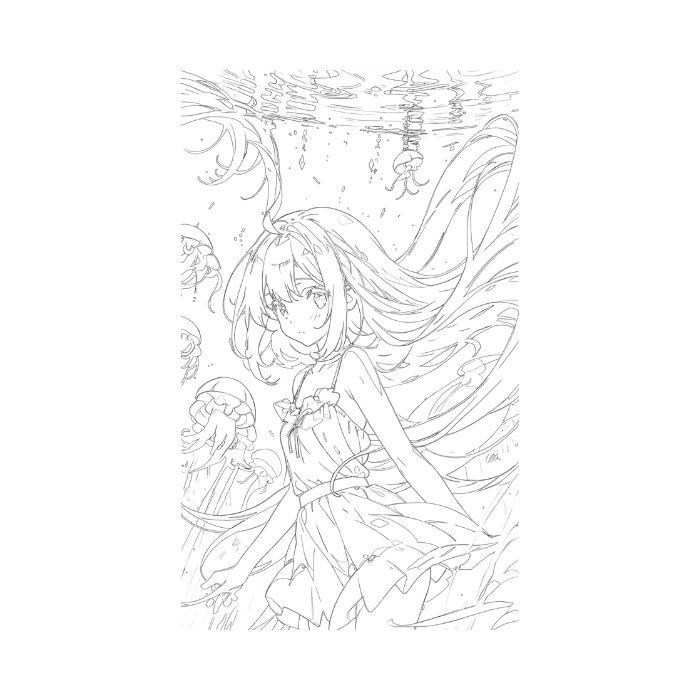 tranh tô màu anime girl ngầu 5