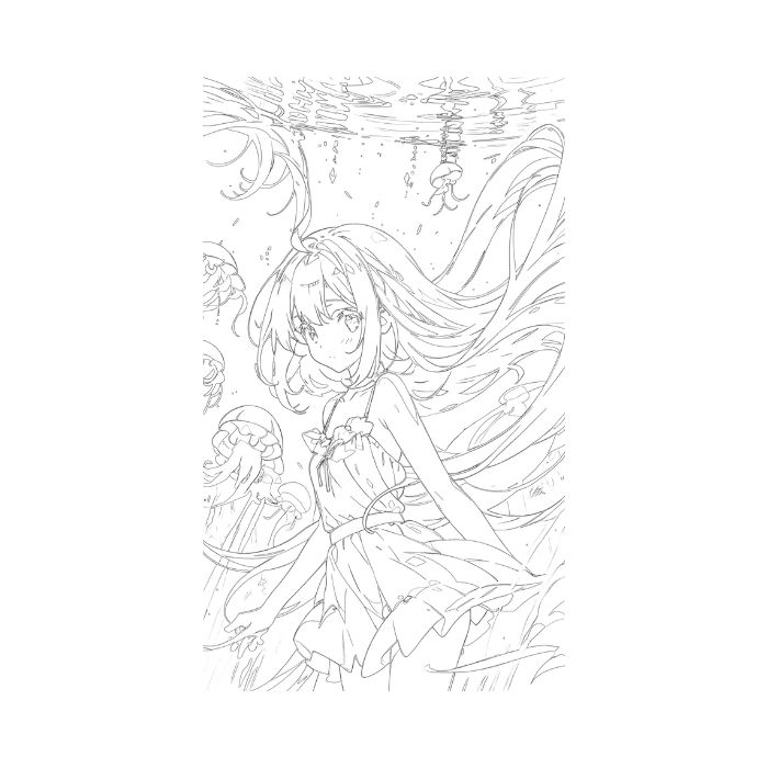 tranh tô màu anime girl ngầu 6