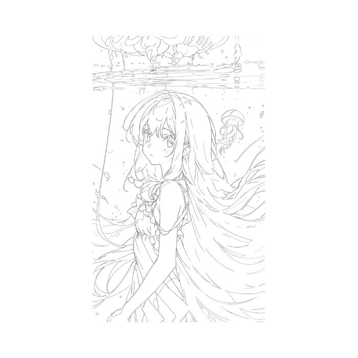 tranh tô màu anime girl ngầu 8