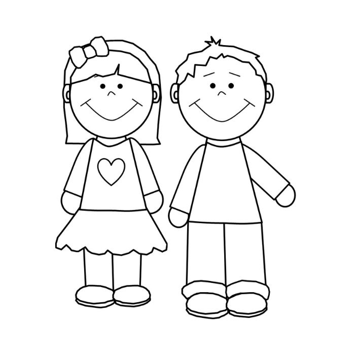 tranh tô màu bạn trai bạn gái 2