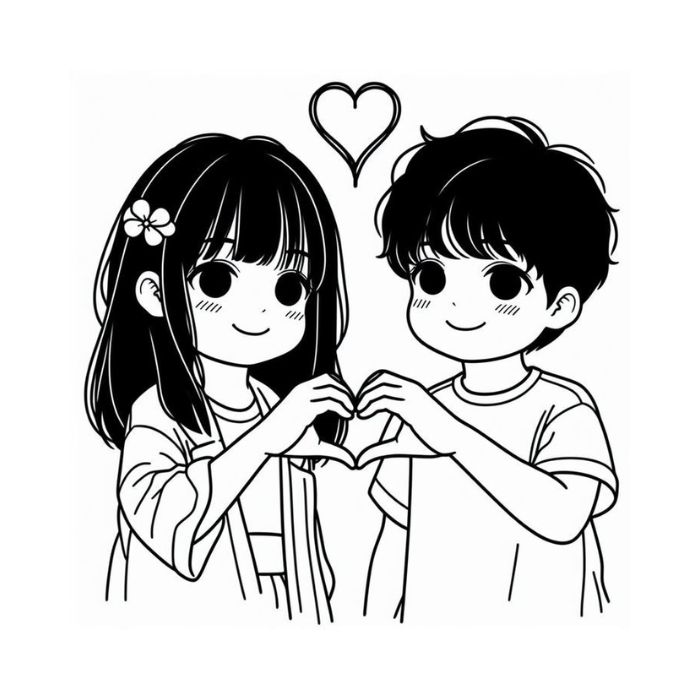 tranh tô màu bạn trai bạn gái 26