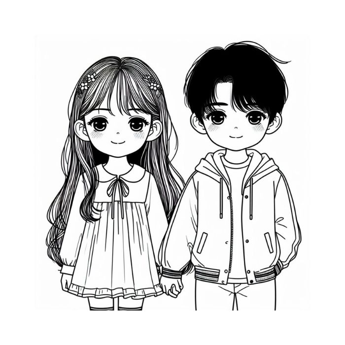 tranh tô màu bạn trai bạn gái 27