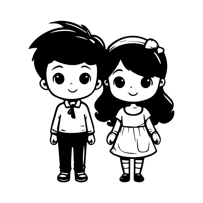 tranh tô màu bạn trai bạn gái 32