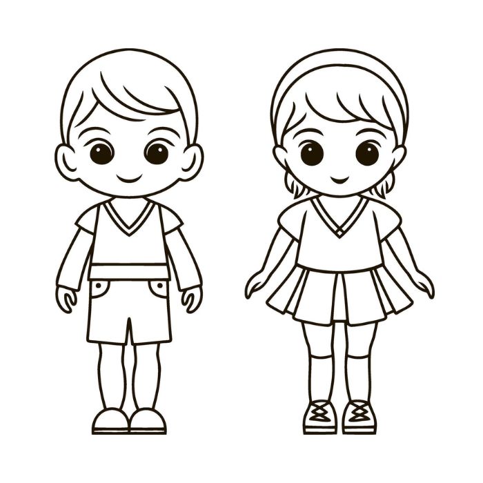 tranh tô màu bạn trai bạn gái 6