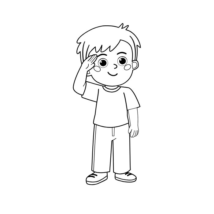 tranh tô màu bé trai 1