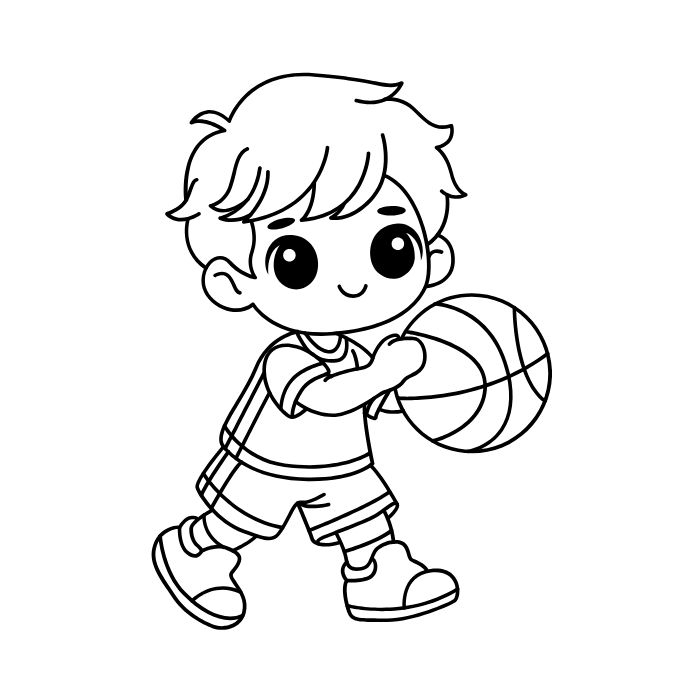 tranh tô màu bé trai 10