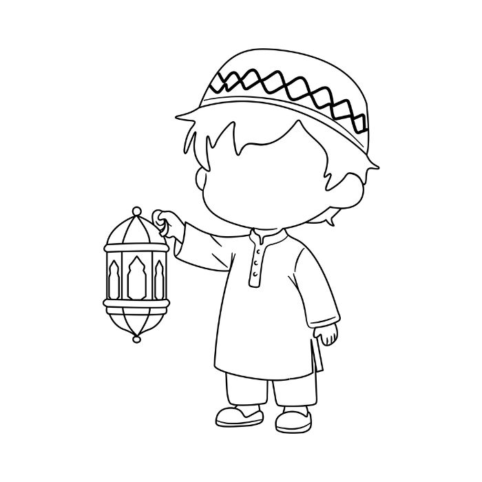 tranh tô màu bé trai 12