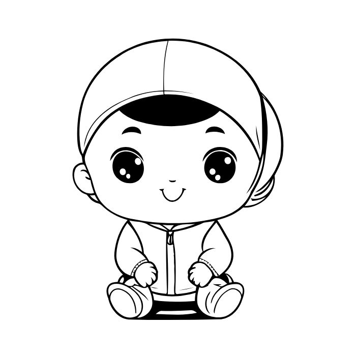 tranh tô màu bé trai 14