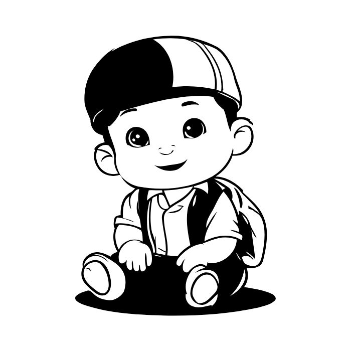 tranh tô màu bé trai 18