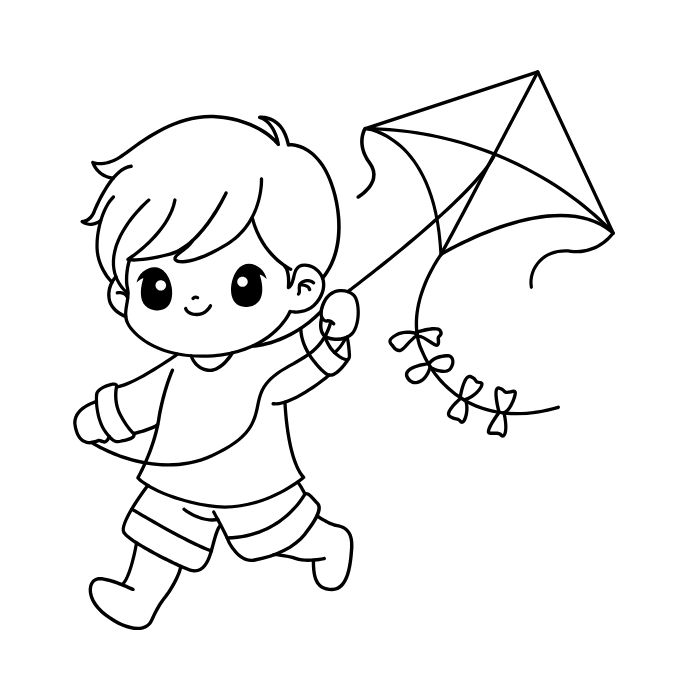 tranh tô màu bé trai 25