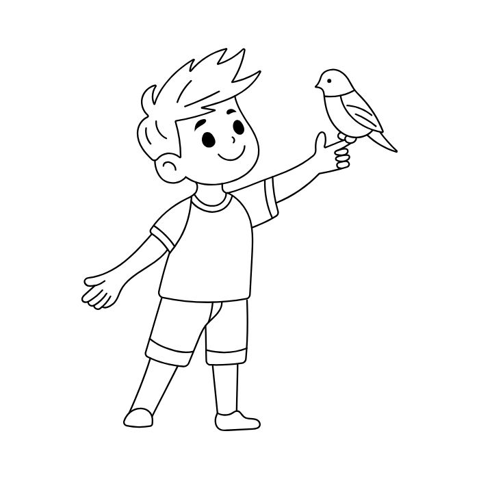 tranh tô màu bé trai 32