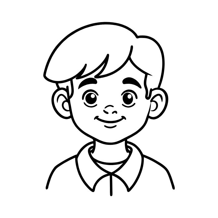 tranh tô màu bé trai 37