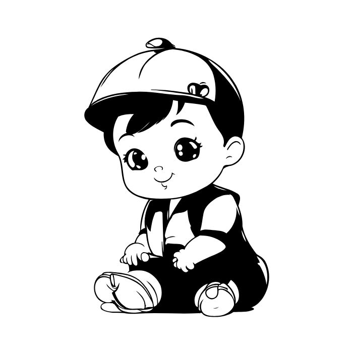 tranh tô màu bé trai 6