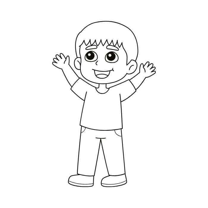 tranh tô màu bé trai 8