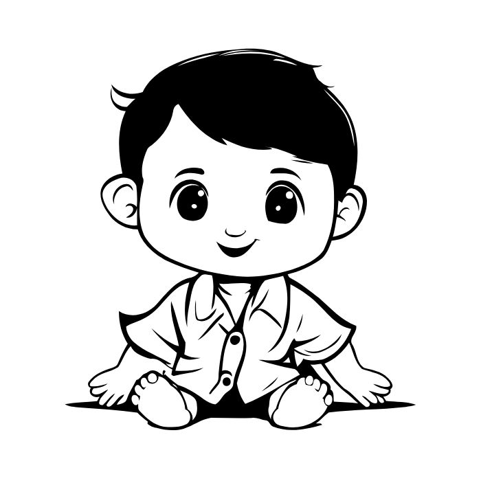 tranh tô màu bé trai 9