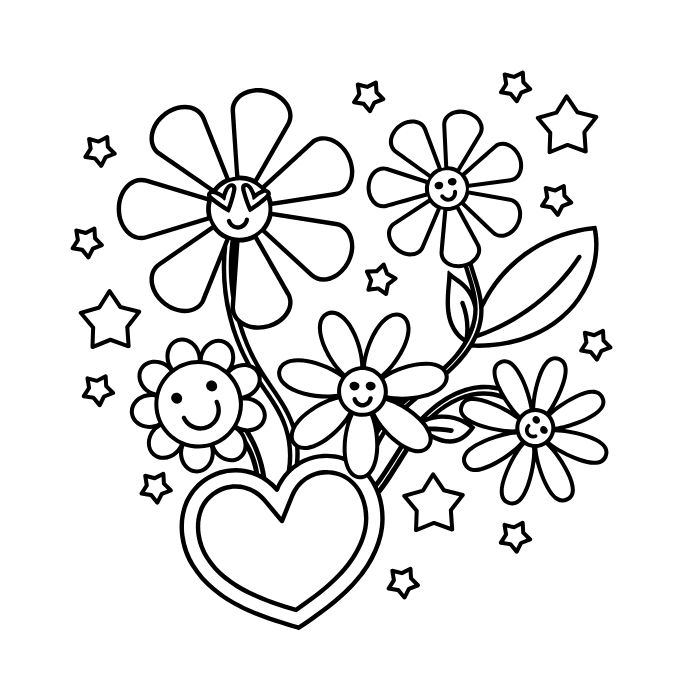 tranh tô màu bông hoa 13