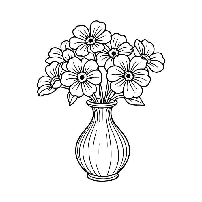 tranh tô màu bông hoa 26