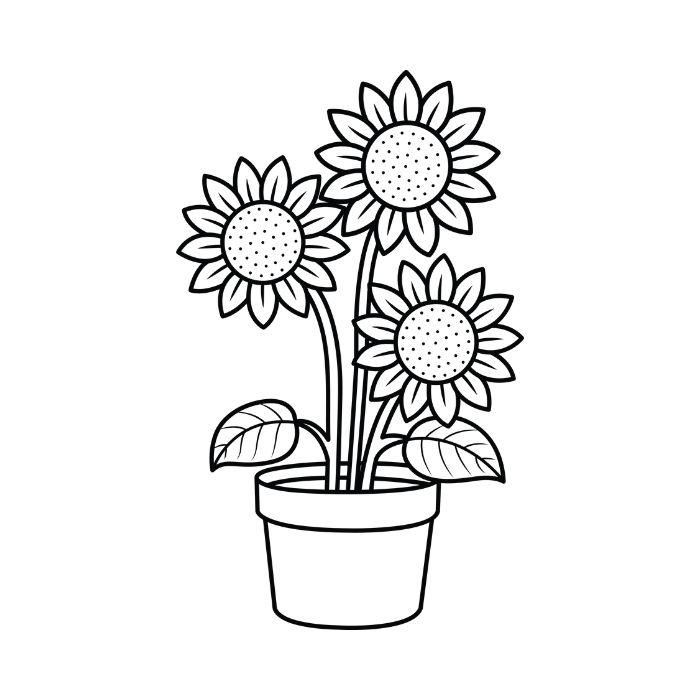 tranh tô màu bông hoa 34