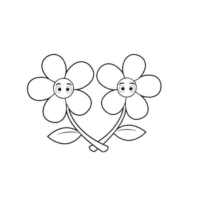 tranh tô màu bông hoa 5 cánh 20