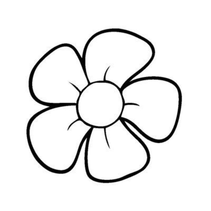 tranh tô màu bông hoa 5 cánh 25