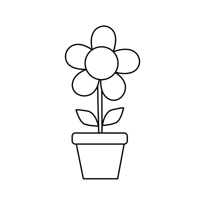 tranh tô màu bông hoa 5 cánh 28