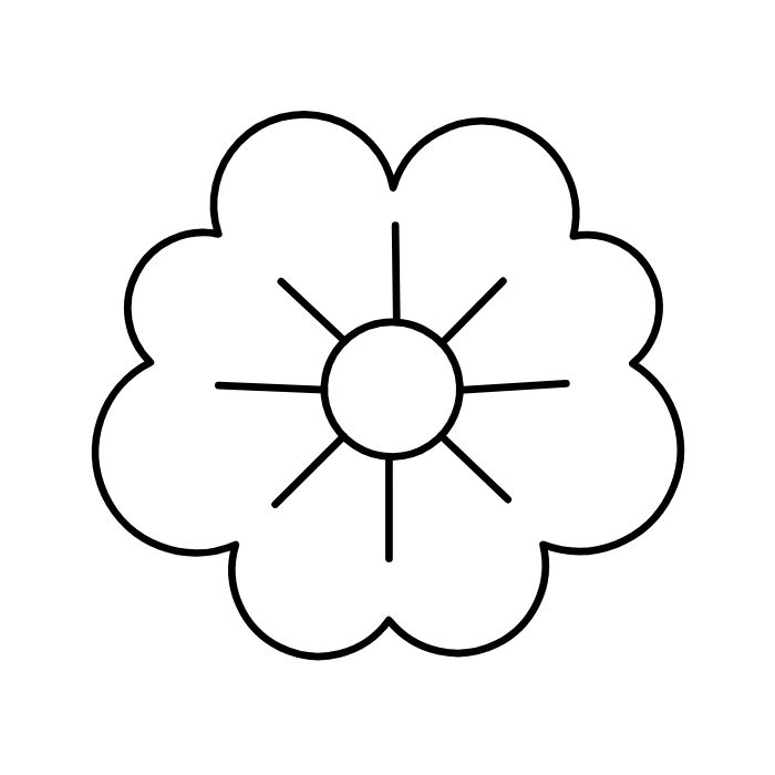 tranh tô màu bông hoa 5 cánh 35