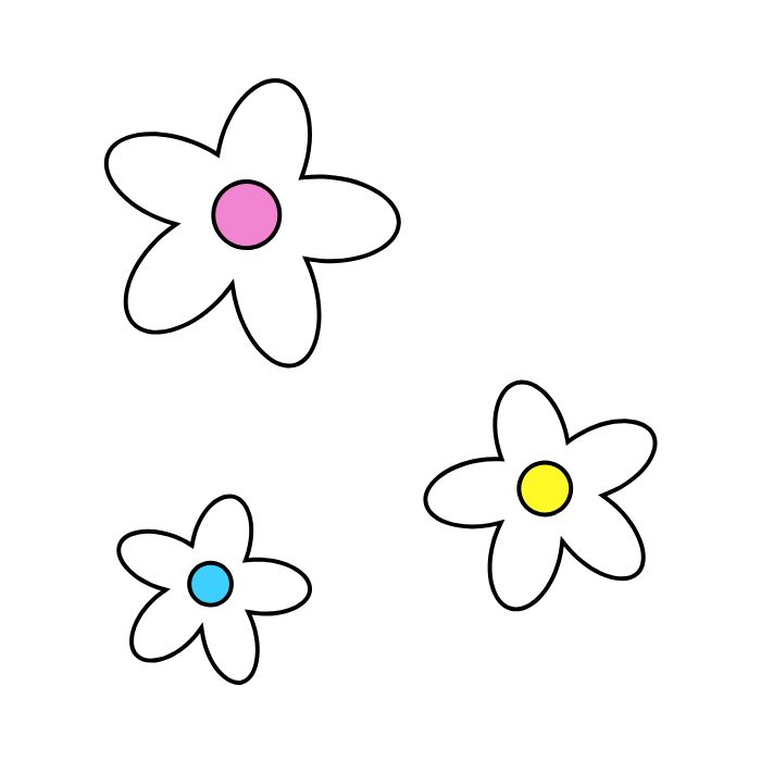 tranh tô màu bông hoa 5 cánh 9