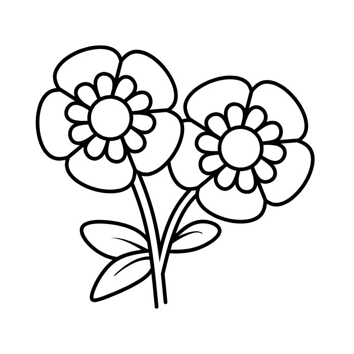 tranh tô màu bông hoa 5