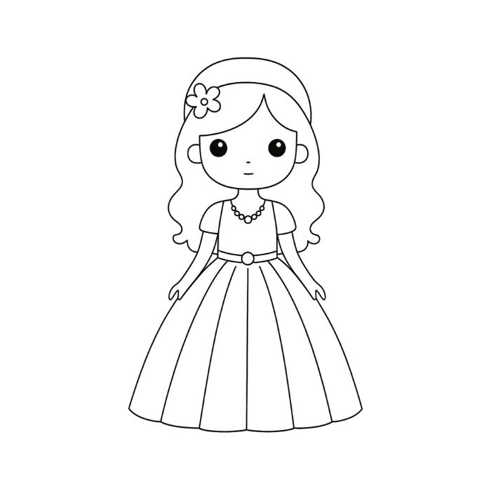 tranh tô màu búp bê 15