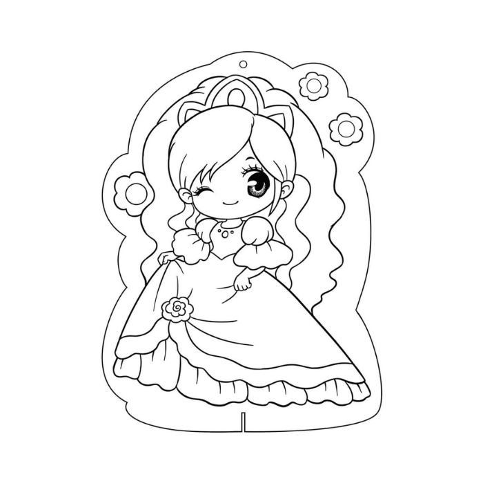 tranh tô màu búp bê 2