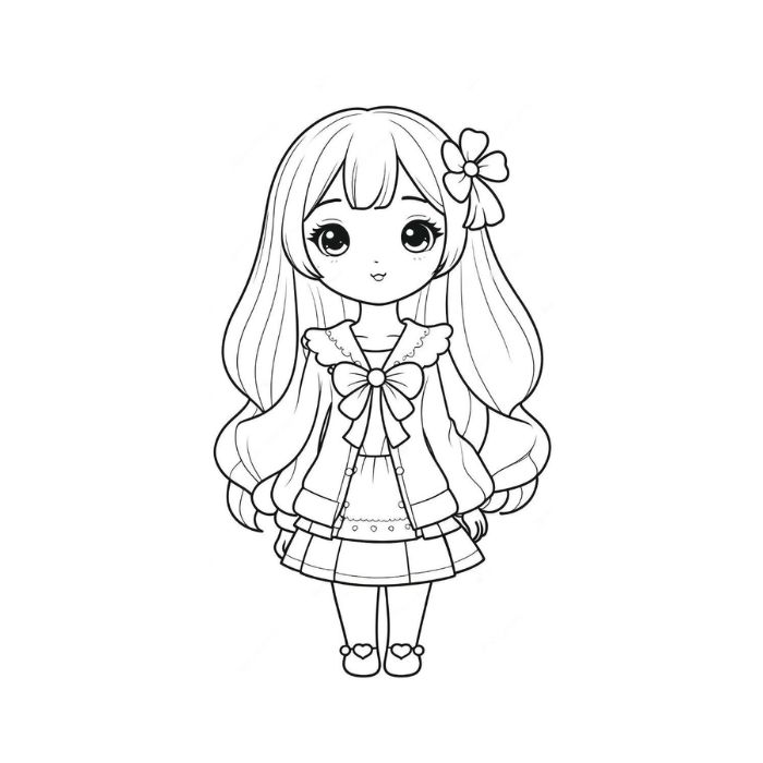 tranh tô màu búp bê 24