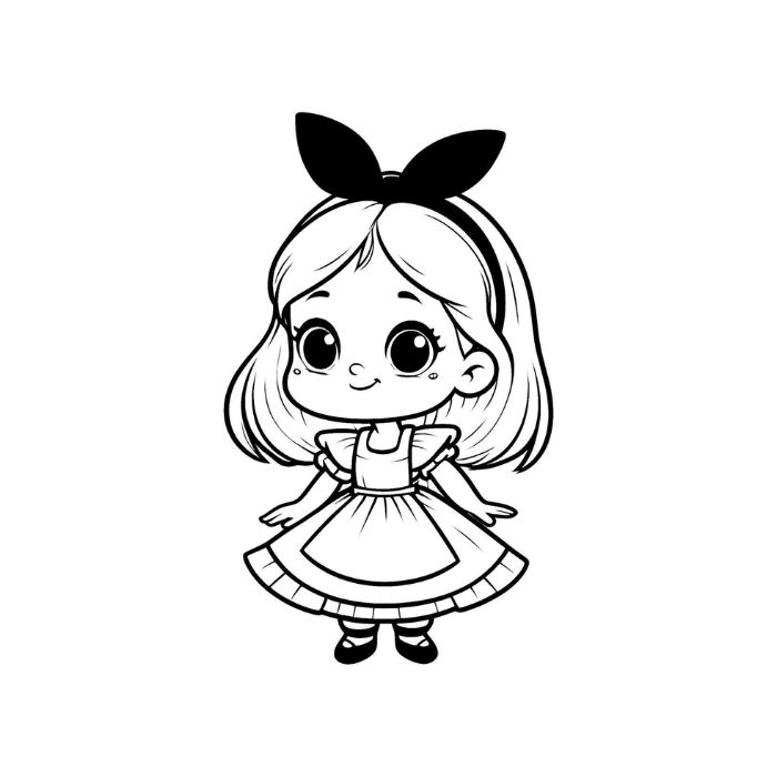 tranh tô màu búp bê 28