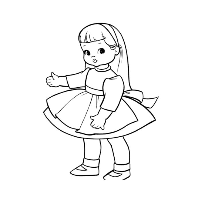 tranh tô màu búp bê 31
