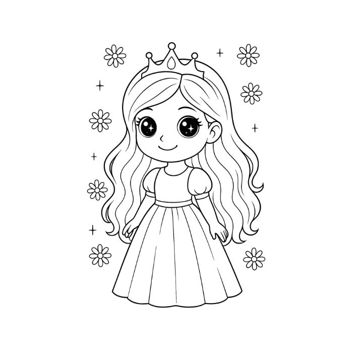 tranh tô màu búp bê 34