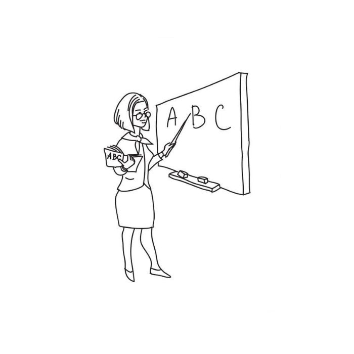 tranh tô màu cô giáo 10