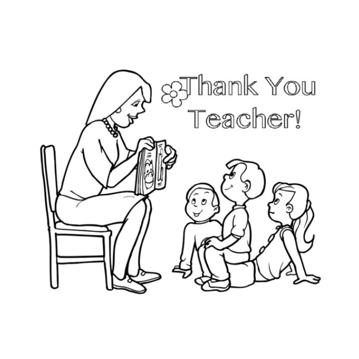 tranh tô màu cô giáo 16