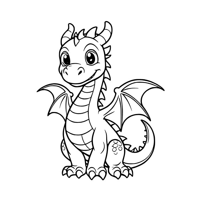 tranh tô màu con rồng 1