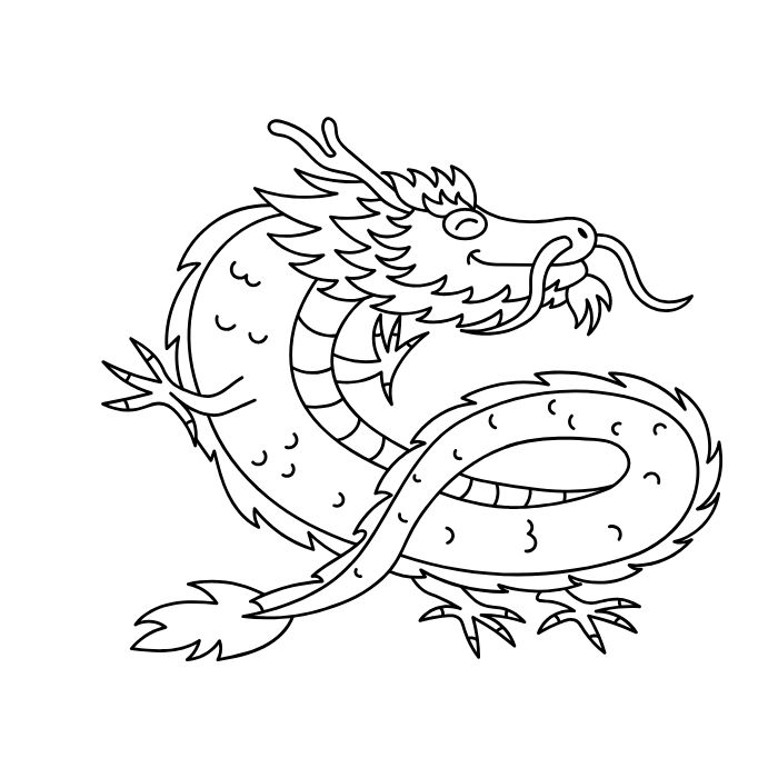 tranh tô màu con rồng 11