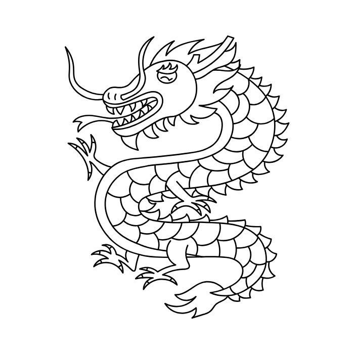 tranh tô màu con rồng 12