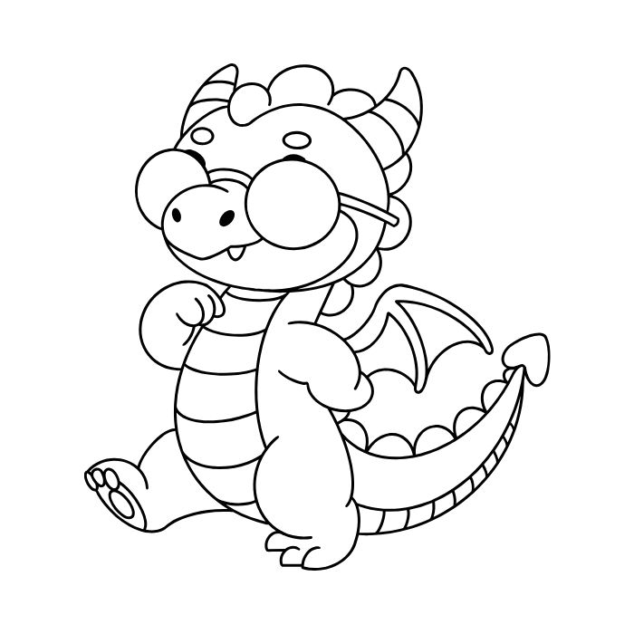 tranh tô màu con rồng 2