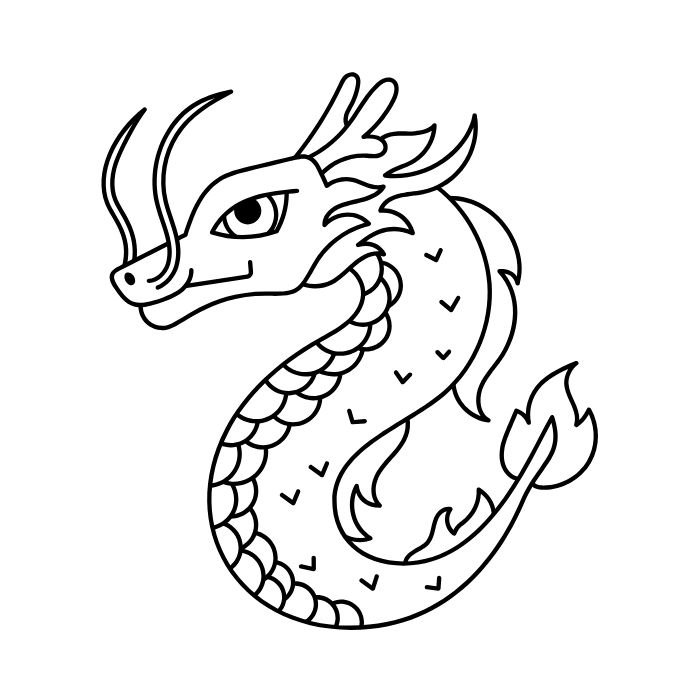 tranh tô màu con rồng 20