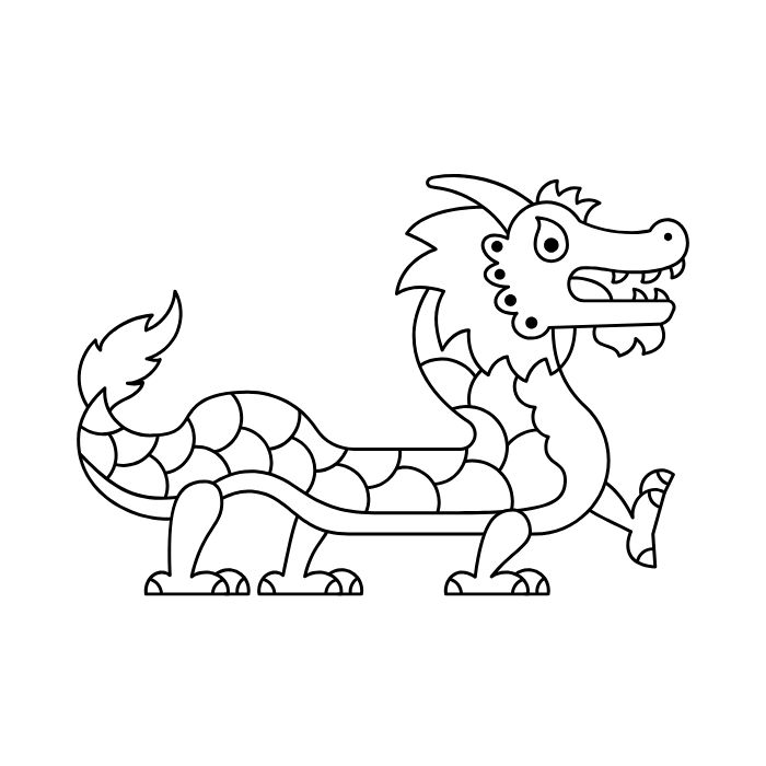 tranh tô màu con rồng 22